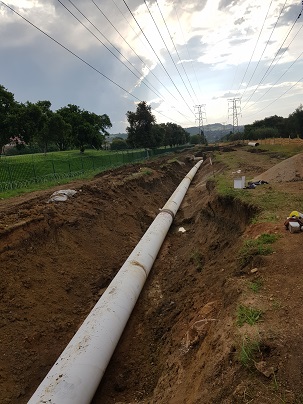Water pipe line renovation - Infrastructure upgrade Rand Water Johannesburg 1
